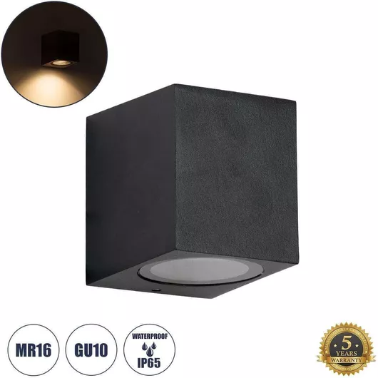 GloboStar Burano Επιτοίχιο Εξωτερικό Σποτ GU10 IP65