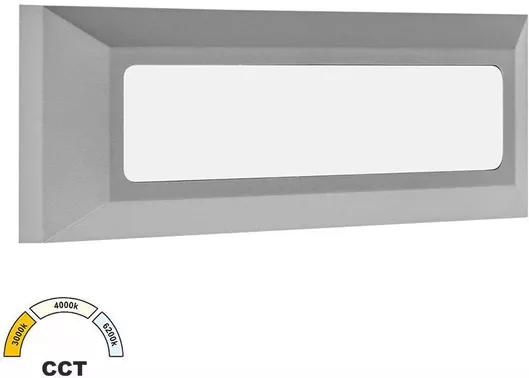 Adeleq Επιτοίχια Εξωτερική Πλαφονιέρα LED IP65 4W με Ρυθμιζόμενο Λευκό Φως