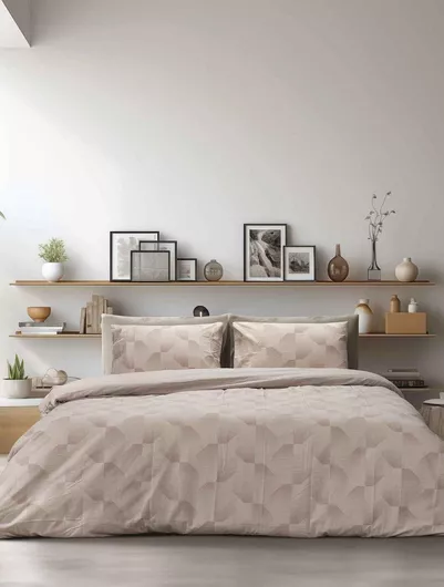 Σετ Μαξιλαροθήκες Madi Boxy 50x70cm Μπεζ