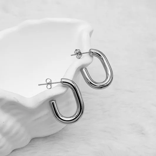 Γυναικεία Σκουλαρίκια Καρφωτά Modati Half Hoops