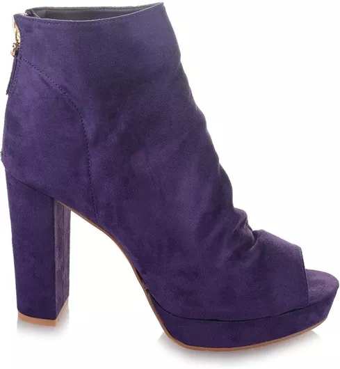 Γυναικεία Μποτάκια Modati MO-45732 από Συνθετικό Δέρμα Μοβ