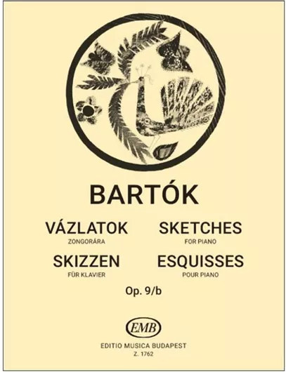 Παρτιτούρα για Πιάνο Editio Musica Budapest Bela Bartok - Esquisses Op.9b