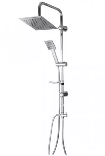 Στήλη Ντουζ Ανοξείδωτη με Μπαταρία Καφέ