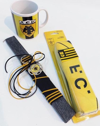 Πασχαλινή Λαμπάδα με Μπρελόκ με Σημαία 1.50x90cm & Κούπα Γκρι