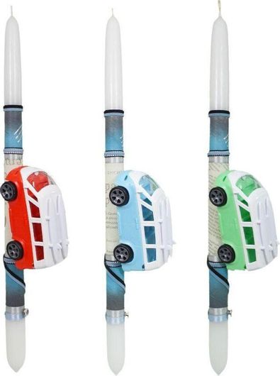 Πασχαλινή Λαμπάδα με Teamsterz Camper Van Στρογγυλό Τυχαία Επιλογή Σχεδίου