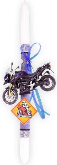 Πασχαλινή Λαμπάδα με Welly Street Μοτοσυκλέτα Licensed 1:18 Στρογγυλό Τυχαία Επιλογή Σχεδίου