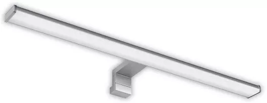 Adeleq Modern Bathroom Light Fixture with Integrated LED and Natural White Light Silver 40x5.25cm