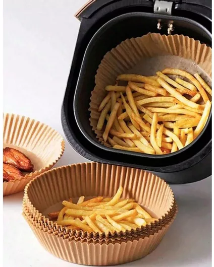 Αντικολλητικά Χαρτιά Στρογγυλό Air Fryer Φριτέζα Αέρος Ø200x45mm 50 Τμχ 2kzn20