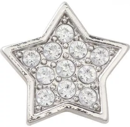 Crocs Jibbitz Silver Star Shoe Charm - Silver