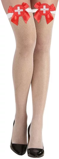 White Halloween Stocking / Tights 1 piece