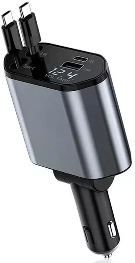 Φορτιστής Αυτοκινήτου Γρήγορης Φόρτισης με Θύρες: 1xUSB 1xType-C μαζί με Καλώδιο Type-C / Lightning