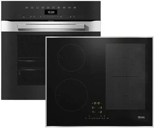 Miele Φούρνος άνω Πάγκου 76lt με Επαγωγικές Εστίες Π59.5εκ. Μαύρος