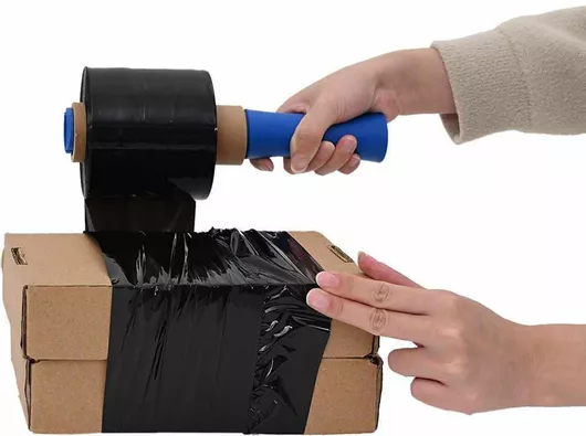 Stretch Films vidaXL 10cm x 300m Μαύρο 10τμχ