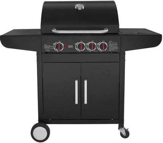 Ψησταριά Υγραερίου Thermogatz GS Grill Lux Μαντεμένιας Σχάρας 60x42cm με 3 Εστίες 9kW & Πλαϊνό Μάτι