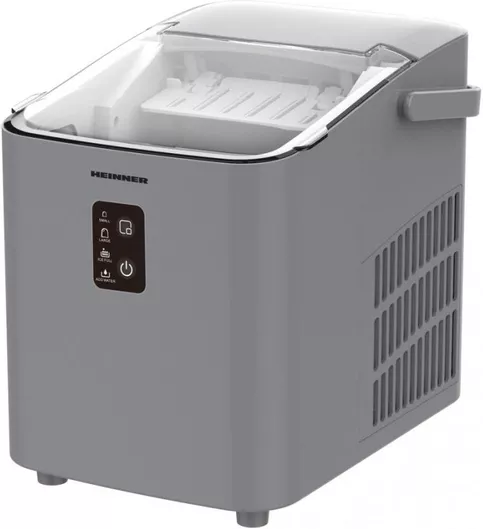 Παγομηχανή Heinner Him-100sl Αυτοματοκαθαριζόμενη Ημερήσια Παραγωγή 12kg Αφαιρούμενο Δοχείο Silver