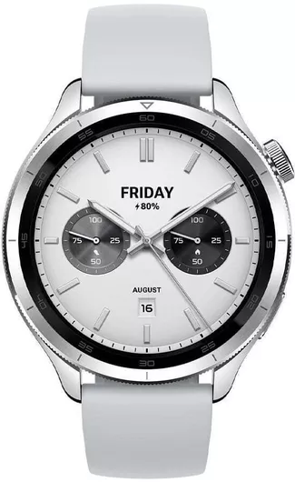 Xiaomi Aluminium 47mm Αδιάβροχο Watch S4 με Παλμογράφο (Ασημί)