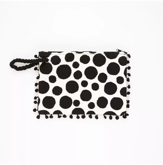 Νεσεσέρ Amo La Casa Παραλίας Pom Pom 28x20 Cm Rally Λευκό Μαύρο