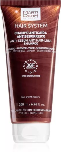 Martiderm Hair System Anti-Sebum Anti Hair-Loss Σαμπουάν κατά της Τριχόπτωσης για Λιπαρά Μαλλιά 200ml