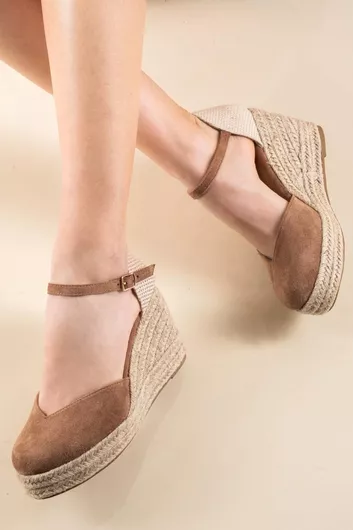 Suede Πλατφόρμες Εσπαντρίγιες V Κόψιμο Ταμπά