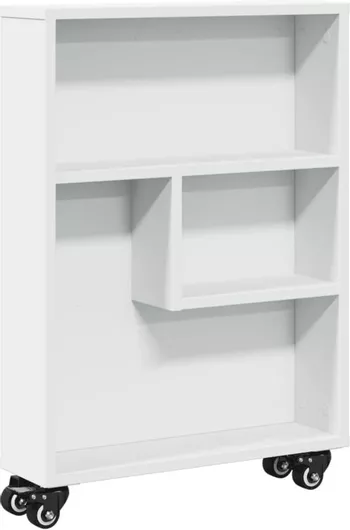 Τρόλεϊ Κουζίνας vidaXL Ξύλινο 48x13x68cm Λευκό