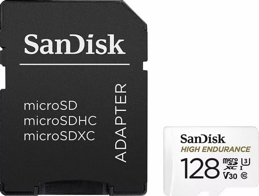 Κάρτα Μνήμης Sandisk High Endurance microSDXC 128GB Class 10 U3 V30 UHS-I με Αντάπτορα