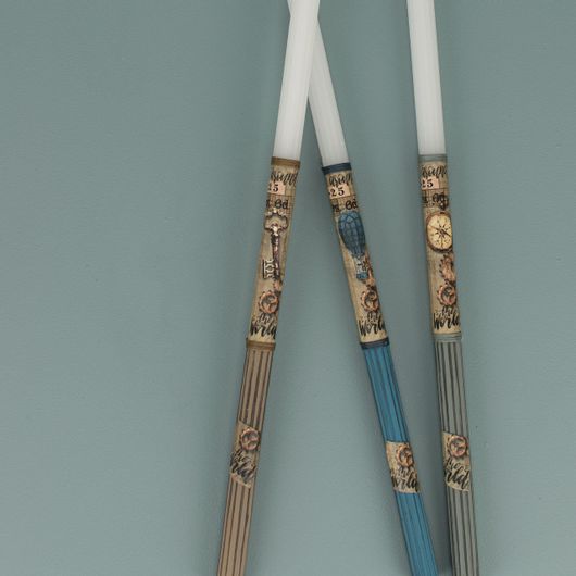 Πασχαλινή Λαμπάδα Χειροποίητη Vintage Πολύχρωμο