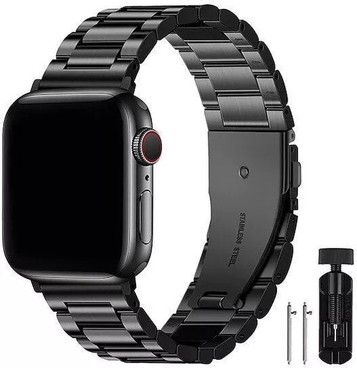 Λουράκι Ανοξείδωτο Ατσάλι Μαύρο Apple Watch 44/45/46mm/Ultra 49mm