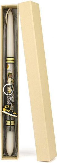 Πασχαλινή Λαμπάδα Χειροποίητη Μπρελόκ Παπούτσι Μπάσκετ Πολύχρωμο