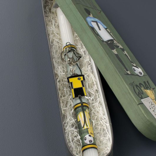 Πασχαλινή Λαμπάδα Χειροποίητη Μπρελόκ Φανέλα Πολύχρωμο