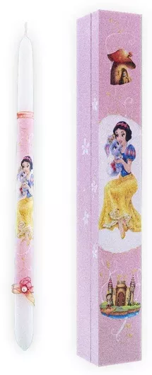 Πασχαλινή Λαμπάδα Dreamlight Χιονάτη Κάστρο με Ξύλινο Ζωγραφιστό Κουτί Πολύχρωμο