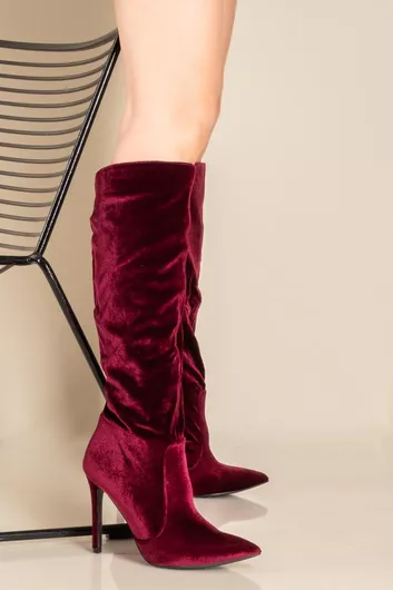 The Shoemart Γυναικείες Μπότες Μπορντό