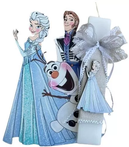 Παιδική Λαμπάδα Χειροποίητη Feeling Wood Πριγκίπισσα Του Πάγου Lt2023058 dimensions quantity color