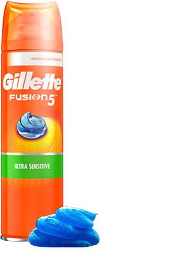 Gel Ξυρίσματος Gillette Fusion 5 Ultra Sensitive Gel Ξυρίσματος για Ευαίσθητες Επιδερμίδες 75ml