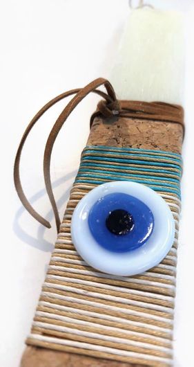 Πασχαλινή Λαμπάδα L341m Χειροποίητη Αρωματική με Μάτι