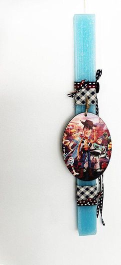 Πασχαλινή Λαμπάδα Χειροποίητη Πλακέ 27cm Toy Story Μπλε