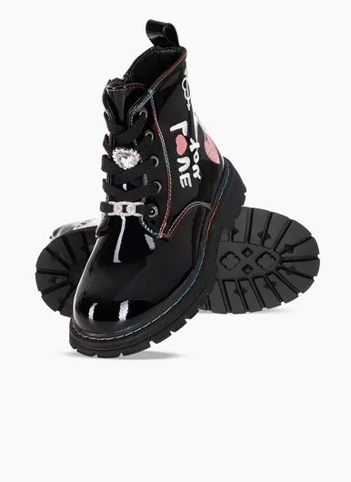 The Shoemart Παιδικά Αρβυλάκια από Λουστρίνι Μαύρο