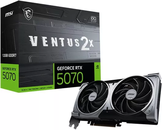 Κάρτα Γραφικών MSI GeForce RTX 5070 12GB GDDR7 Ventus 2X OC