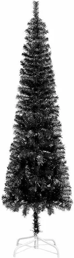 Χριστουγεννιάτικο Δέντρο Slim 180cm με 368 Κλαδιά Μαύρο