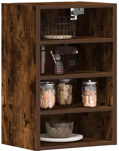 Βιτρίνα Σαλονιού Κρεμαστή από Μοριοσανίδα με Τζάμι 40x29.5x60cm Καφέ