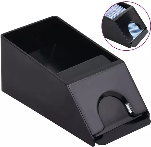 Βάση Τράπουλας vidaXL Χάρτινη Μαύρο 21x10cm