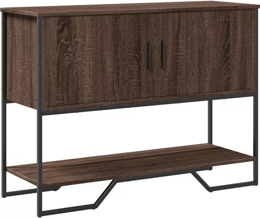 Κονσόλα από Ξύλο & Μέταλλο Μ100xΠ35xΥ74.5cm Καφέ