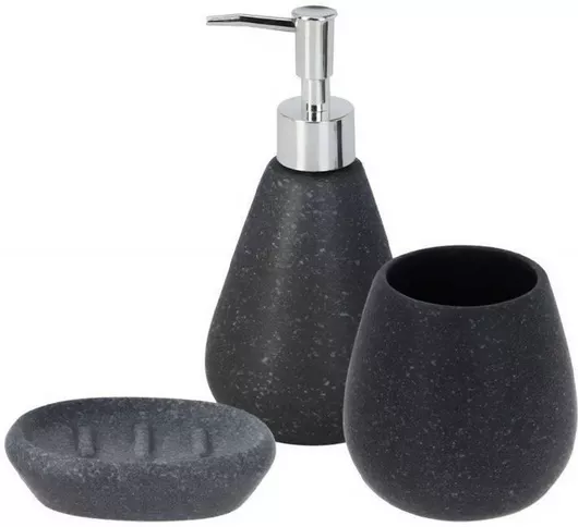 Αξεσουάρ Μπάνιου Σετ 3τμχ Next Κεραμικό Μαύρο