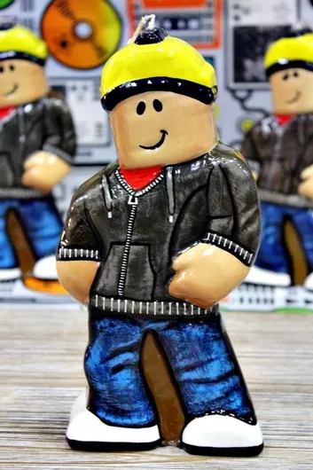 Πασχαλινή Λαμπάδα Ρομπ Ανθρωπάκι 3d Πολύχρωμη 22,5 X 11cm