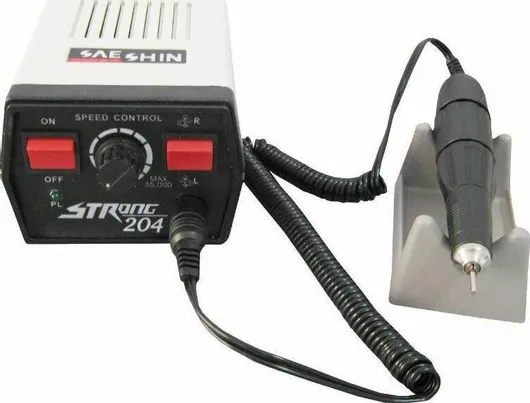 Τροχός Νυχιών Saeshin Strong 204 Ρεύματος 35000rpm με Πεντάλ Γκρι 65W