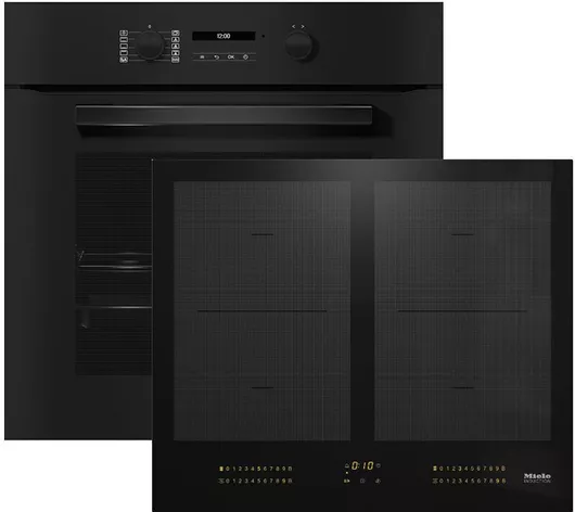 Miele Φούρνος άνω Πάγκου 76lt με Επαγωγικές Εστίες Π59.6εκ. Obsidian Black