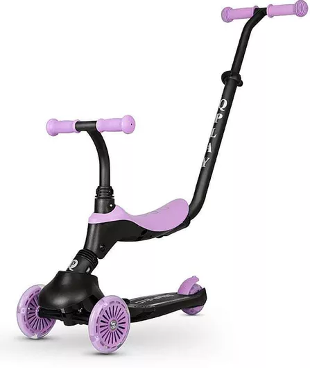 Παιδικό Πατίνι Q Play Sema Evo 6 In 1 Τρίτροχο με Κάθισμα για 12+ Μηνών Λιλά ST-005