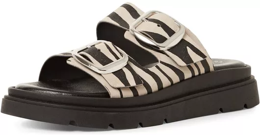 Tamaris Δερμάτινα Γυναικεία Σανδάλια Μαύρο