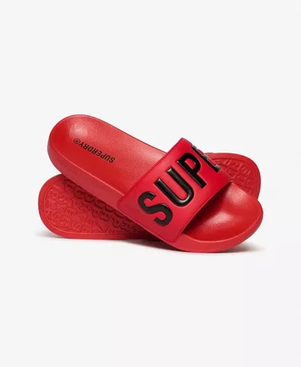 Superdry Ανδρικά Slides Κόκκινο