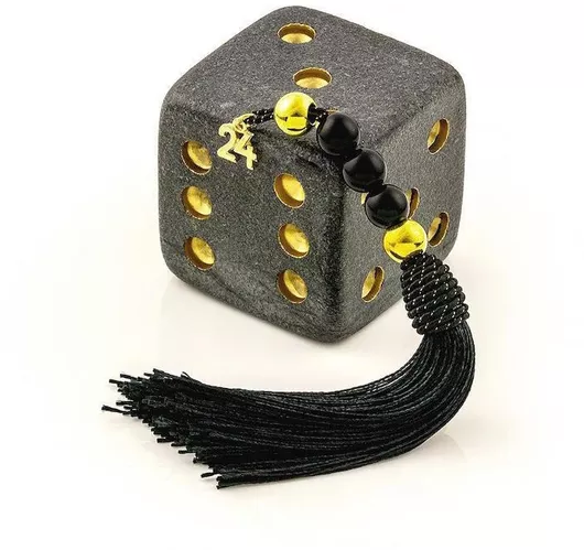 Γούρι Themelidis Jewels Επιτραπέζιο Μαύρο από Πέτρα 2024 5x5cm