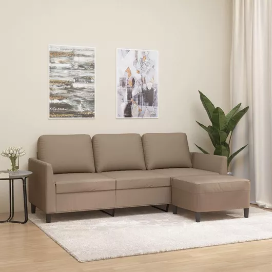 Καναπές Τριθέσιος Δερματίνη 200x77cm Καφέ